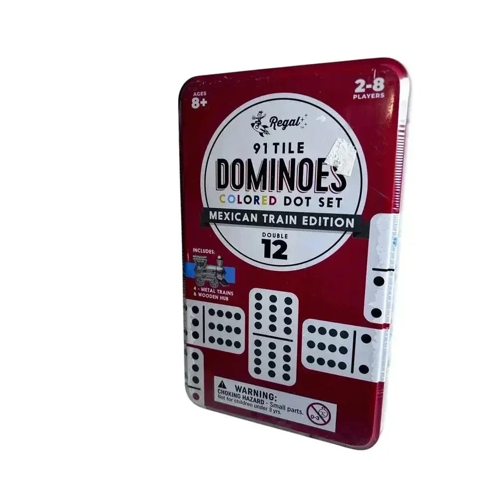 Regal Games Mexican Train Double 12 Dominoes Set for Adults & Kids New In Packag